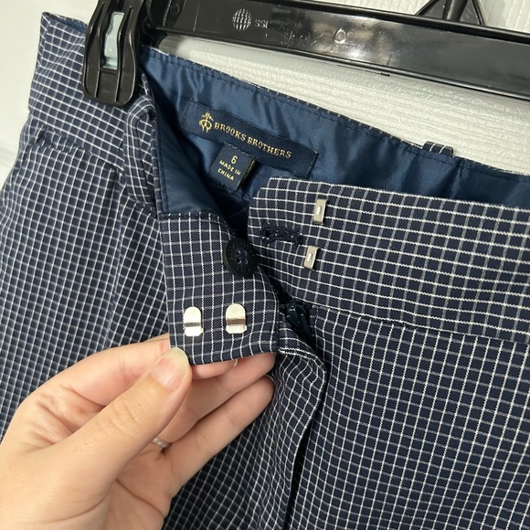 Brooks‎ Brothers Women’s Navy Windowpane Ankle Pants, 6 - Picture 3 of 8